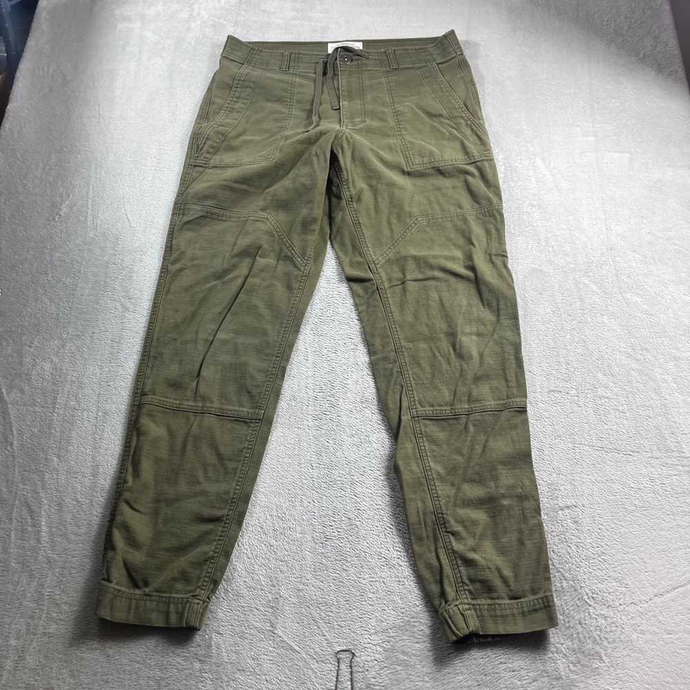 REI Co-op Mens Stretch Cotton Canvas Utility Jogger Pants Olive Green 34x34